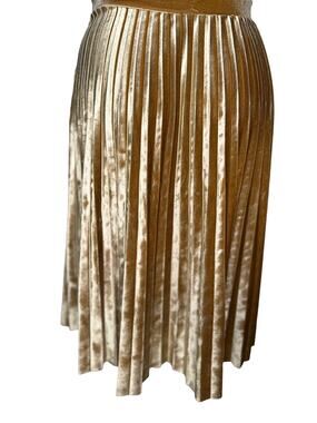 Hidden Alley accordion mustard yellow skirt Medium